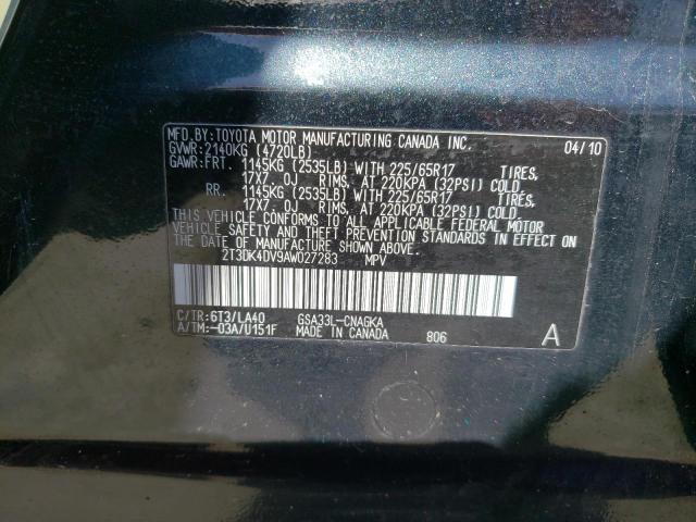 Photo 11 VIN: 2T3DK4DV9AW027283 - TOYOTA RAV4 LIMIT 