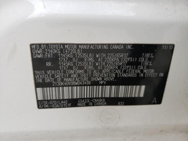 Photo 12 VIN: 2T3DK4DV9BW043498 - TOYOTA RAV4 LIMIT 