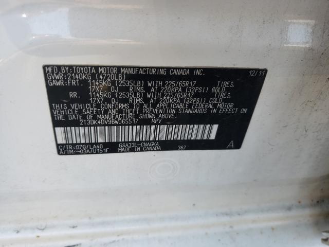 Photo 9 VIN: 2T3DK4DV9BW065517 - TOYOTA RAV4 LIMIT 