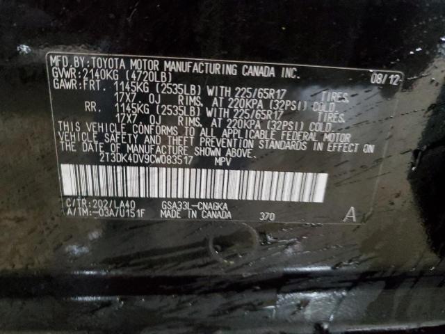 Photo 11 VIN: 2T3DK4DV9CW083517 - TOYOTA RAV4 LIMIT 