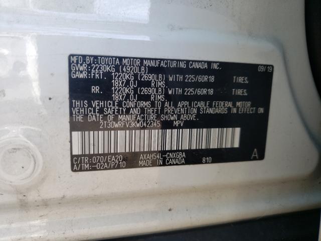 Photo 9 VIN: 2T3DWRFV3KW042345 - TOYOTA RAV4 LIMIT 