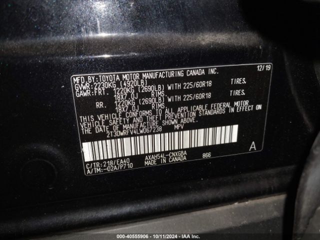 Photo 8 VIN: 2T3DWRFV4LW067238 - TOYOTA RAV4 