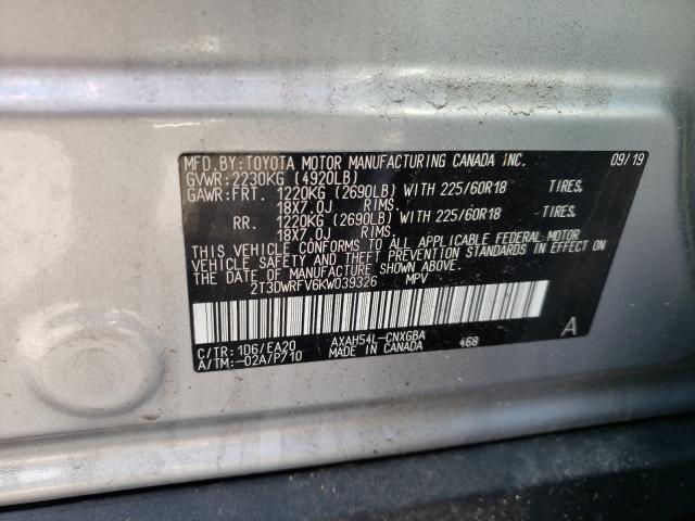 Photo 8 VIN: 2T3DWRFV6KW039326 - TOYOTA RAV4 LIMIT 