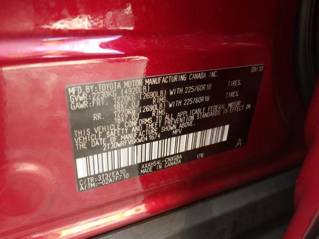 Photo 9 VIN: 2T3DWRFV6KW041674 - TOYOTA RAV4 LIMIT 