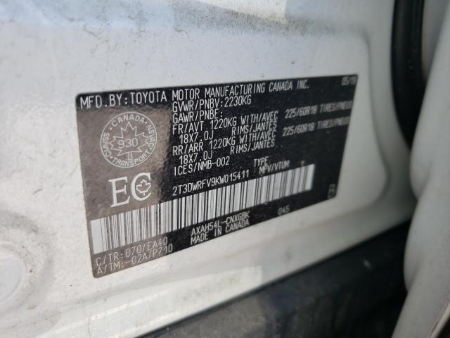 Photo 9 VIN: 2T3DWRFV9KW015411 - TOYOTA RAV4 LIMIT 