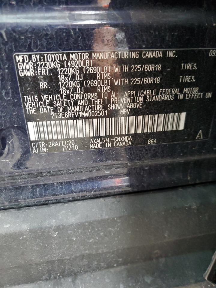 Photo 11 VIN: 2T3E6RFV1MW002501 - TOYOTA RAV4 