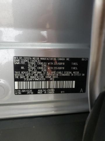 Photo 12 VIN: 2T3E6RFV1MW026359 - TOYOTA RAV4 XSE 