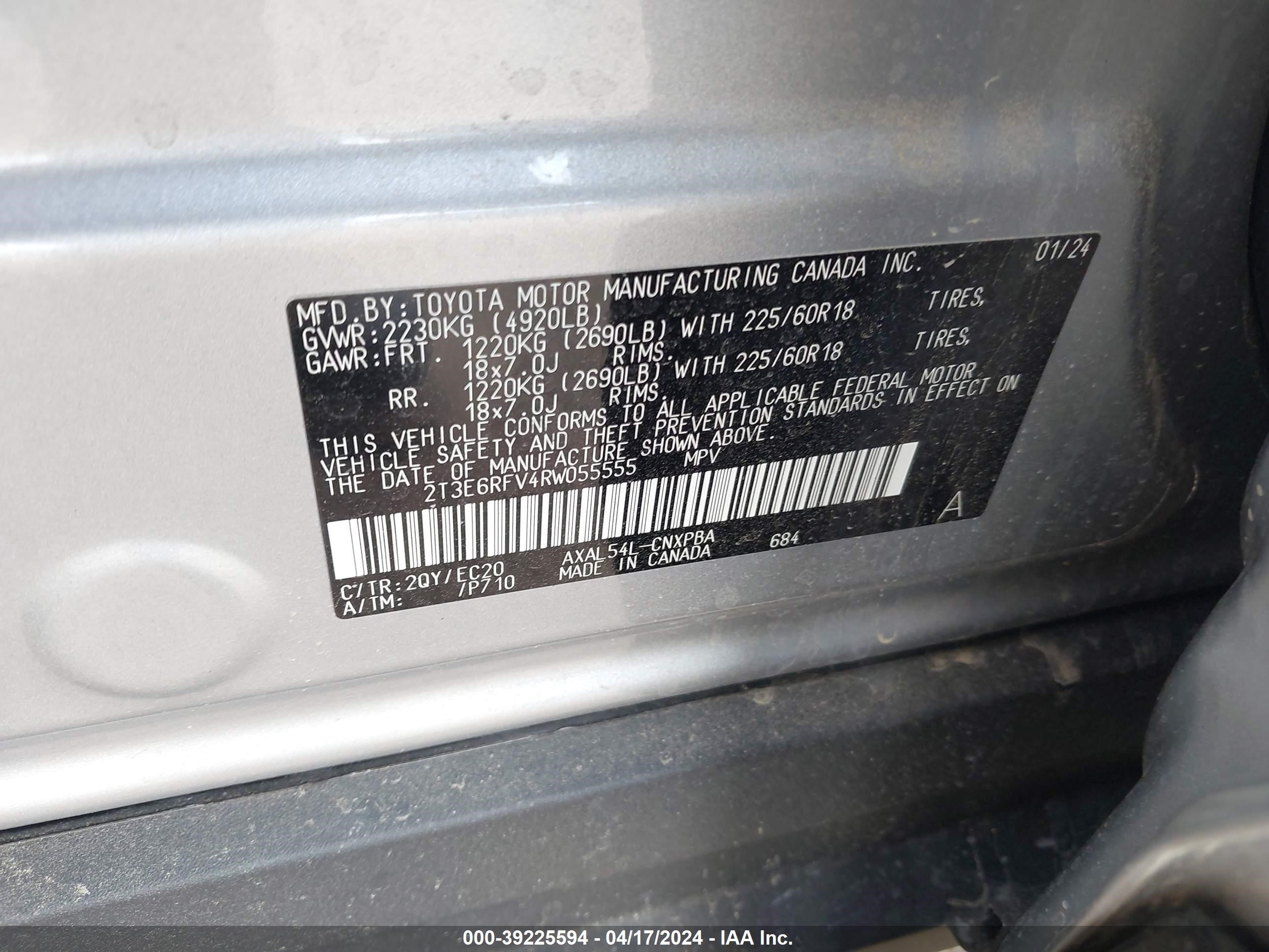 Photo 8 VIN: 2T3E6RFV4RW055555 - TOYOTA RAV 4 