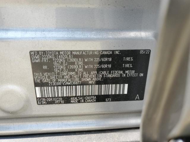 Photo 11 VIN: 2T3E6RFV5NW036877 - TOYOTA RAV4 XSE 