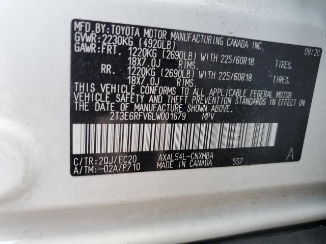 Photo 13 VIN: 2T3E6RFV6LW001679 - TOYOTA RAV4 XSE 