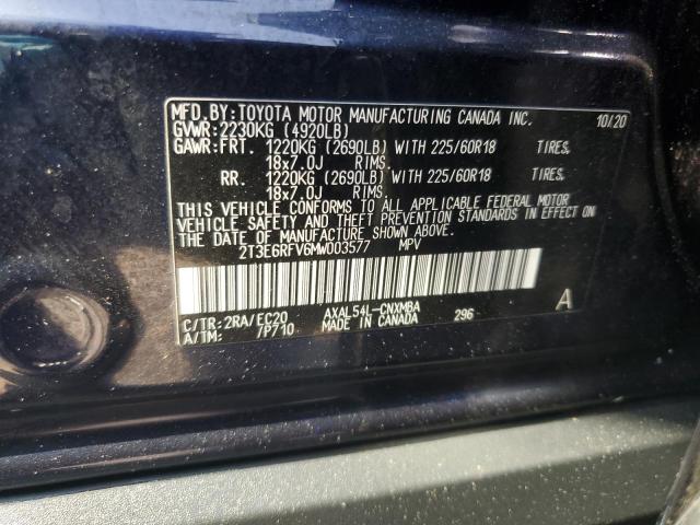 Photo 12 VIN: 2T3E6RFV6MW003577 - TOYOTA RAV4 XSE 