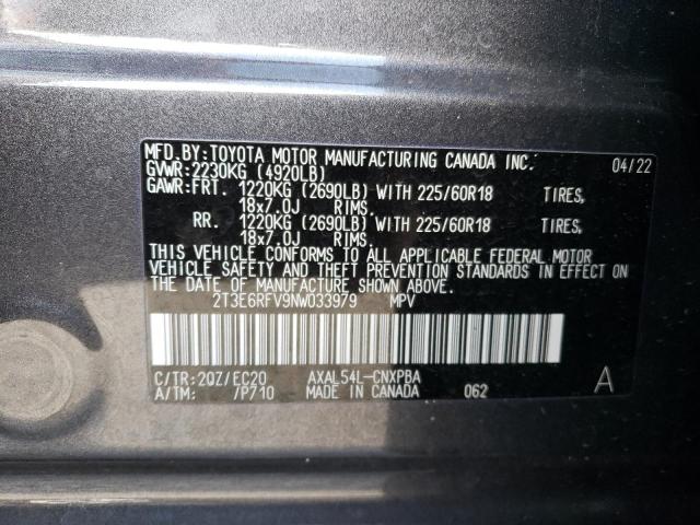 Photo 12 VIN: 2T3E6RFV9NW033979 - TOYOTA RAV4 