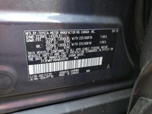 Photo 11 VIN: 2T3EWRFV6KW040299 - TOYOTA RAV4 XSE 