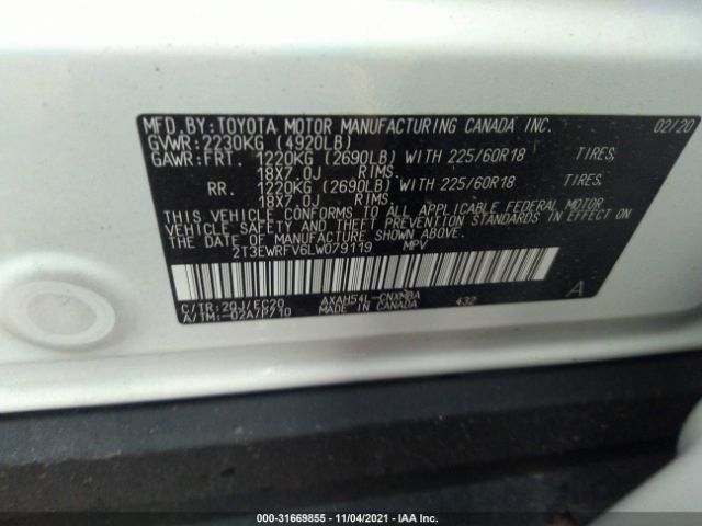 Photo 8 VIN: 2T3EWRFV6LW079119 - TOYOTA RAV4 