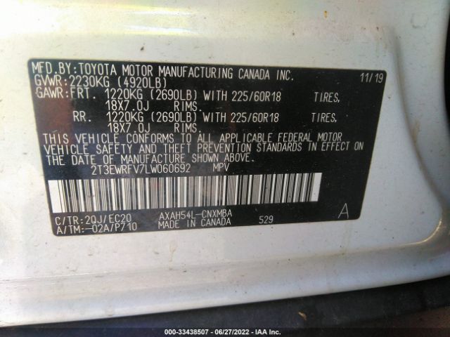 Photo 8 VIN: 2T3EWRFV7LW060692 - TOYOTA RAV4 