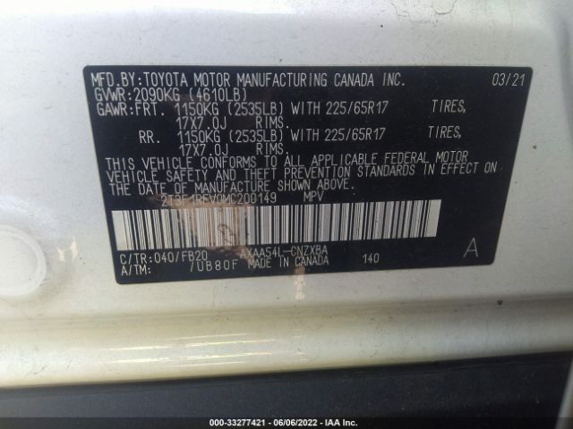 Photo 8 VIN: 2T3F1RFV0MC200149 - TOYOTA RAV4 