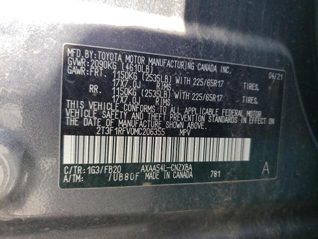 Photo 12 VIN: 2T3F1RFV0MC206355 - TOYOTA RAV4 LE 