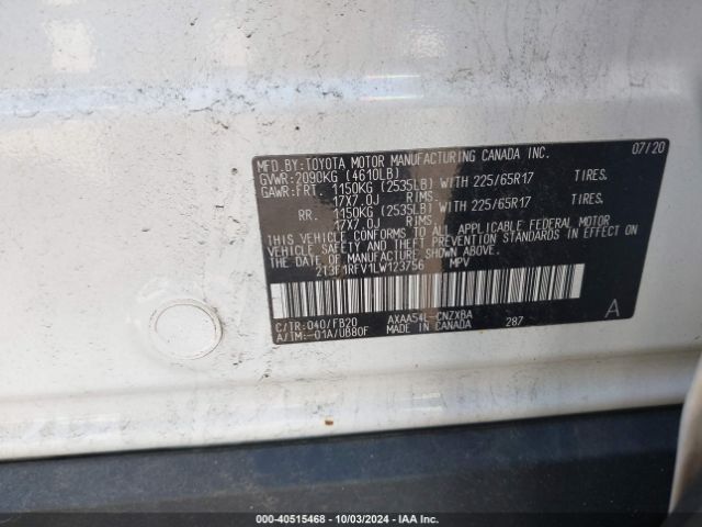 Photo 8 VIN: 2T3F1RFV1LW123756 - TOYOTA RAV4 