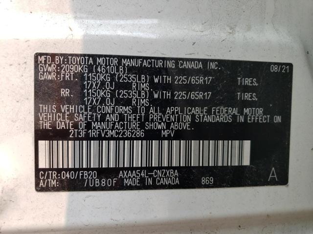 Photo 12 VIN: 2T3F1RFV3MC236286 - TOYOTA RAV 4 