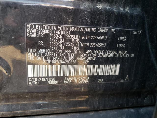 Photo 12 VIN: 2T3F1RFV3NW283656 - TOYOTA RAV4 LE 