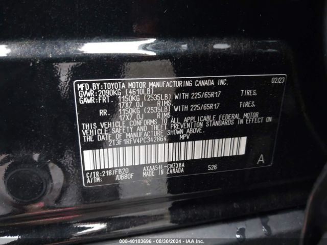 Photo 8 VIN: 2T3F1RFV4PC342864 - TOYOTA RAV4 