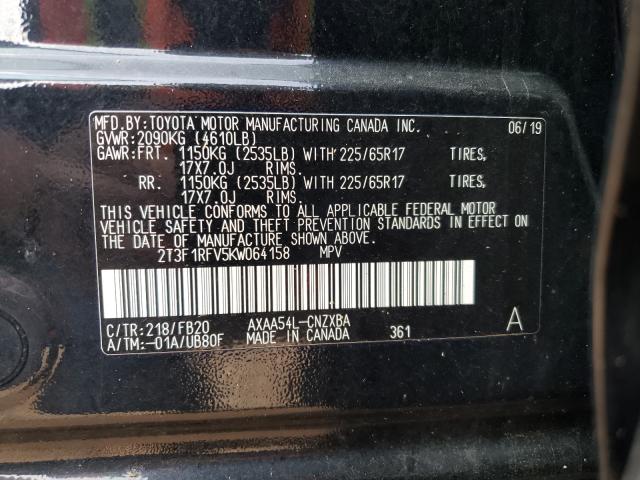 Photo 9 VIN: 2T3F1RFV5KW064158 - TOYOTA RAV4 LE 