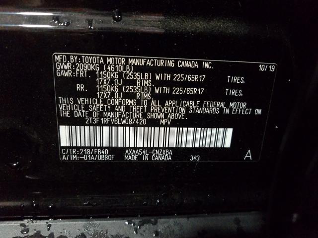 Photo 9 VIN: 2T3F1RFV6LW087420 - TOYOTA RAV4 LE 