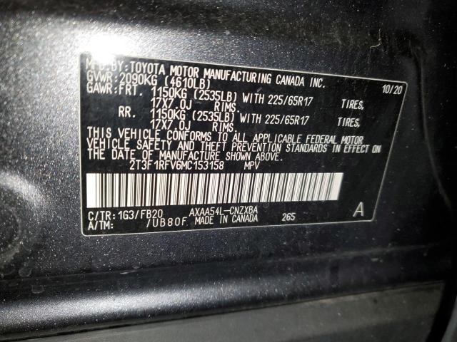 Photo 11 VIN: 2T3F1RFV6MC153158 - TOYOTA RAV4 LE 