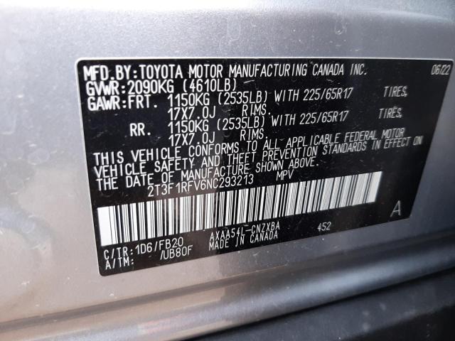 Photo 9 VIN: 2T3F1RFV6NC293213 - TOYOTA RAV4 LE 