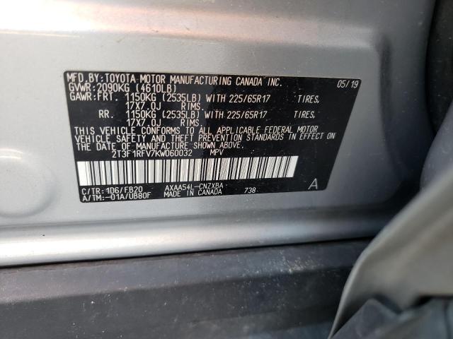 Photo 9 VIN: 2T3F1RFV7KW060032 - TOYOTA RAV4 LE 