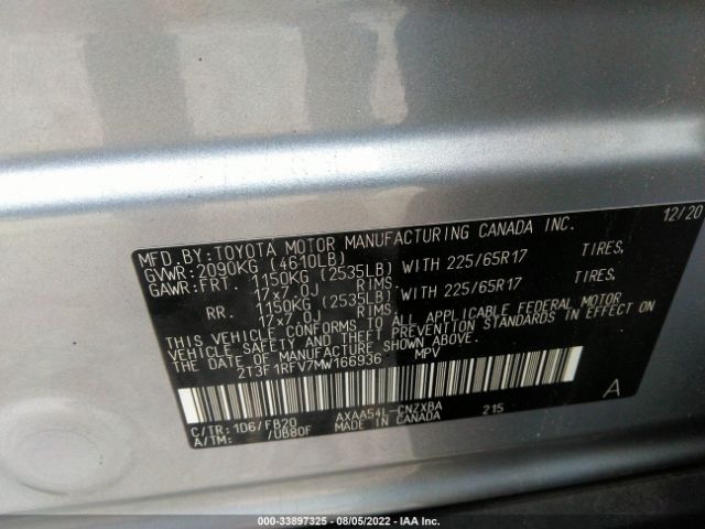 Photo 8 VIN: 2T3F1RFV7MW166936 - TOYOTA RAV4 