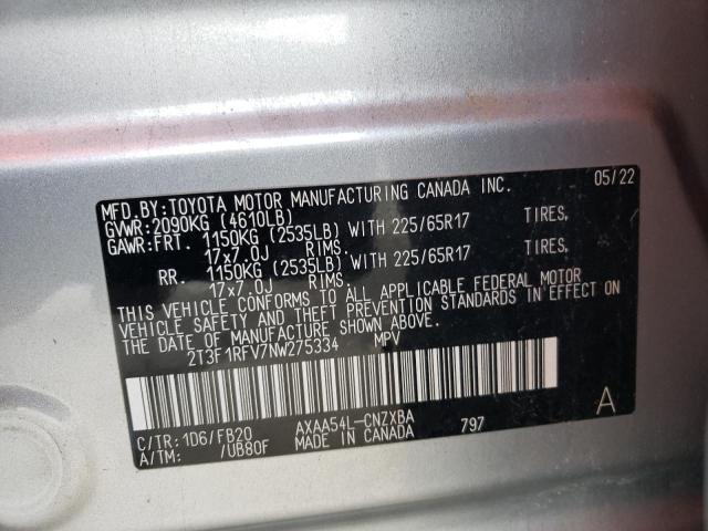 Photo 13 VIN: 2T3F1RFV7NW275334 - TOYOTA RAV4 