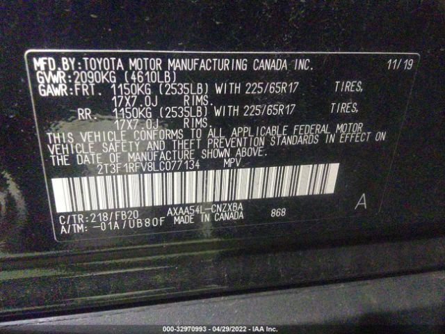 Photo 8 VIN: 2T3F1RFV8LC077134 - TOYOTA RAV4 