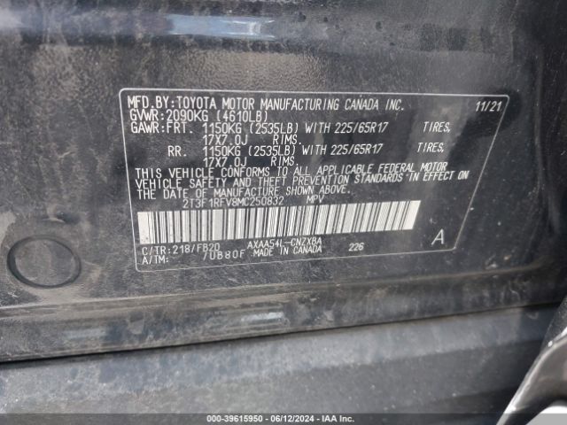 Photo 8 VIN: 2T3F1RFV8MC250832 - TOYOTA RAV4 