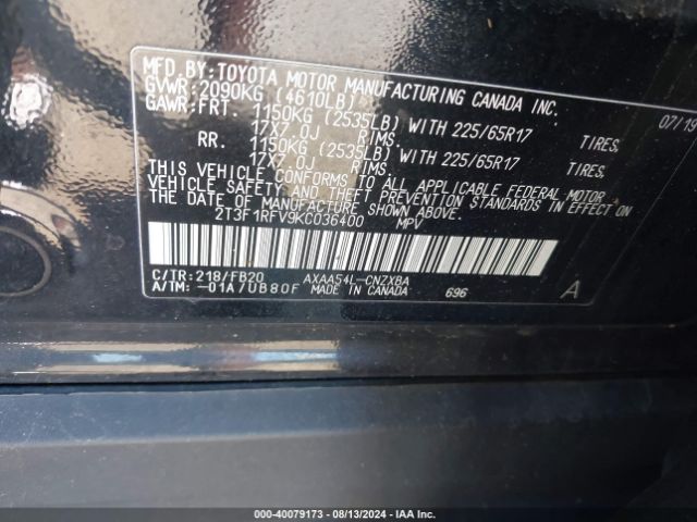 Photo 8 VIN: 2T3F1RFV9KC036400 - TOYOTA RAV4 