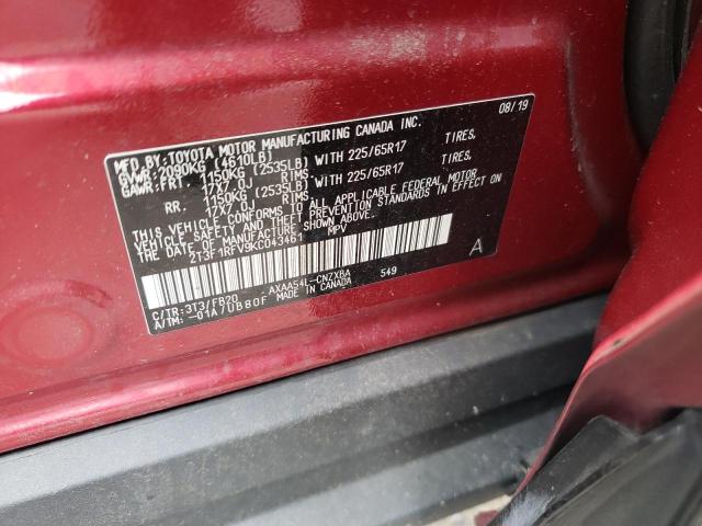 Photo 12 VIN: 2T3F1RFV9KC043461 - TOYOTA RAV4 LE 