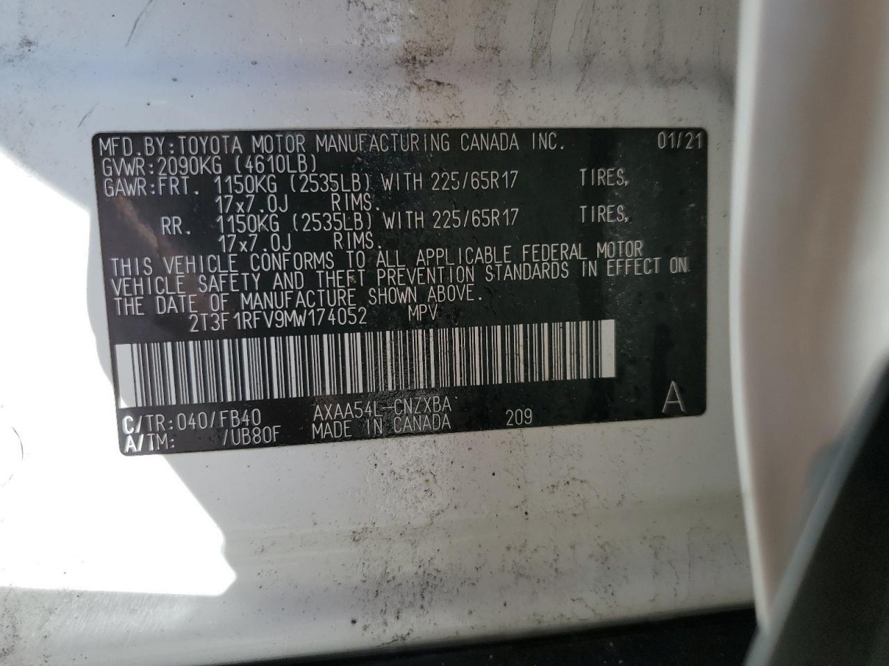 Photo 12 VIN: 2T3F1RFV9MW174052 - TOYOTA RAV 4 