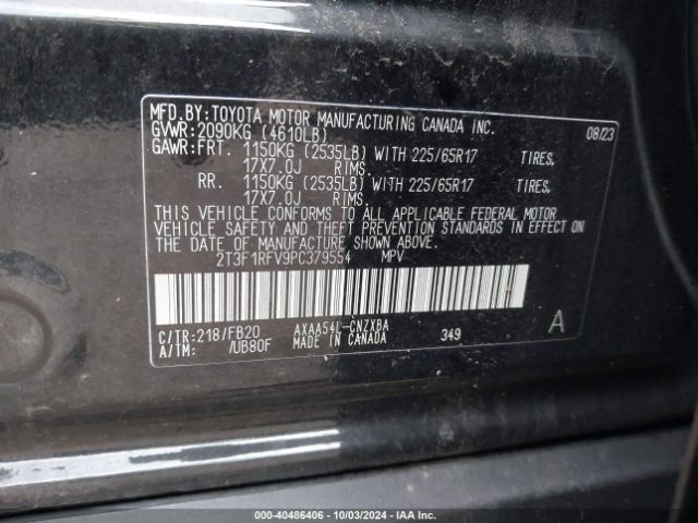 Photo 8 VIN: 2T3F1RFV9PC379554 - TOYOTA RAV4 