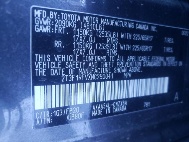 Photo 13 VIN: 2T3F1RFVXNC290041 - TOYOTA RAV4 LE 