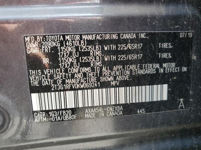 Photo 12 VIN: 2T3G1RFV0KW069241 - TOYOTA RAV4 LE 