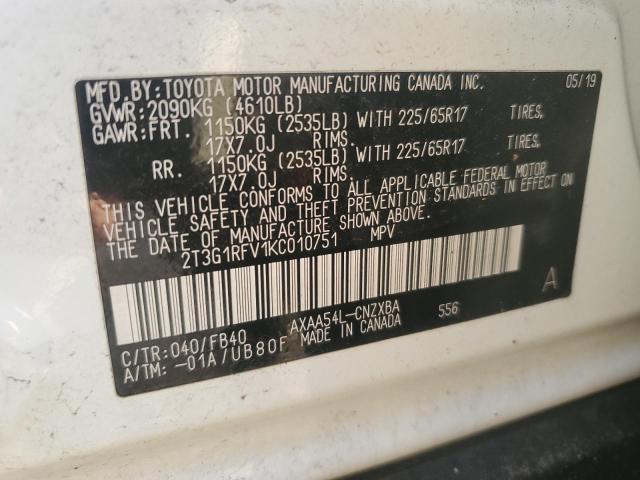 Photo 13 VIN: 2T3G1RFV1KC010751 - TOYOTA RAV4 LE 