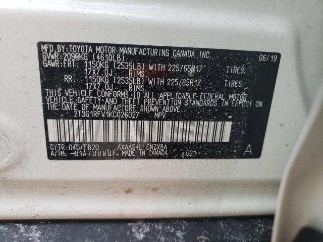 Photo 9 VIN: 2T3G1RFV1KC026027 - TOYOTA RAV4 LE 