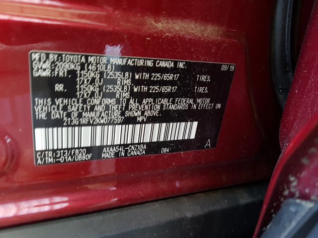 Photo 9 VIN: 2T3G1RFV2KW077597 - TOYOTA RAV4 LE 