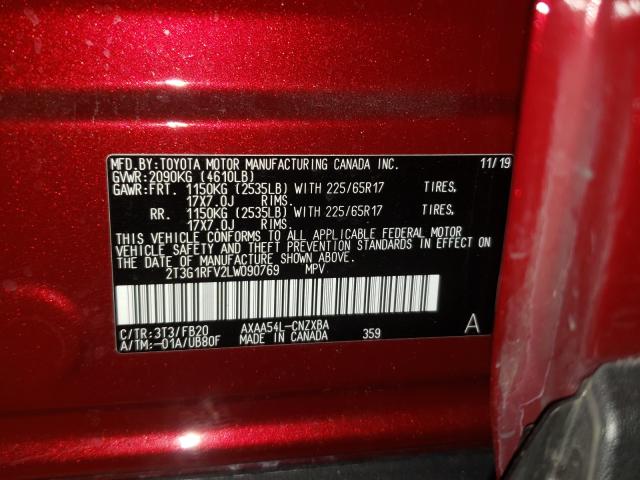 Photo 9 VIN: 2T3G1RFV2LW090769 - TOYOTA RAV4 LE 