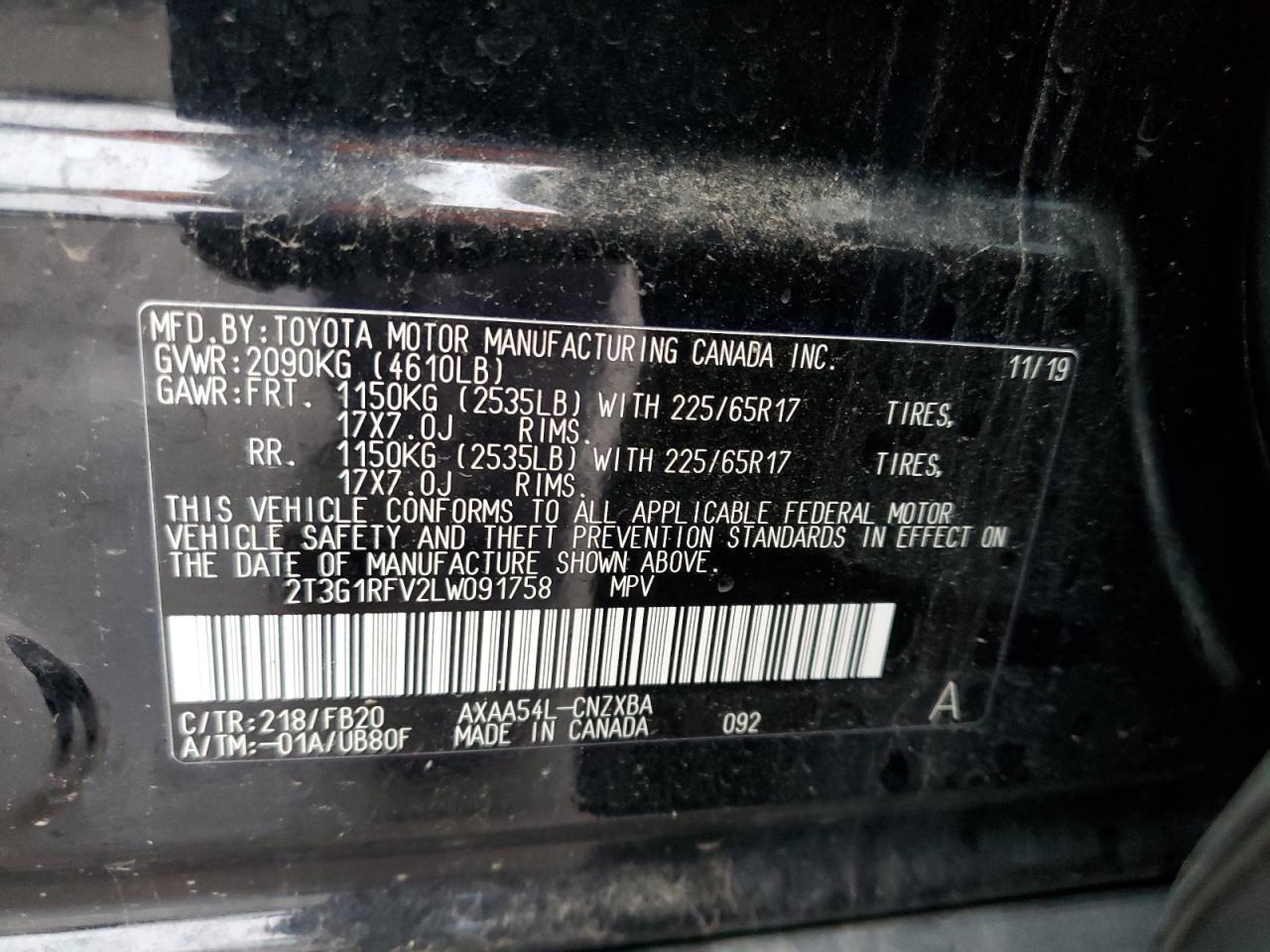 Photo 13 VIN: 2T3G1RFV2LW091758 - TOYOTA RAV 4 