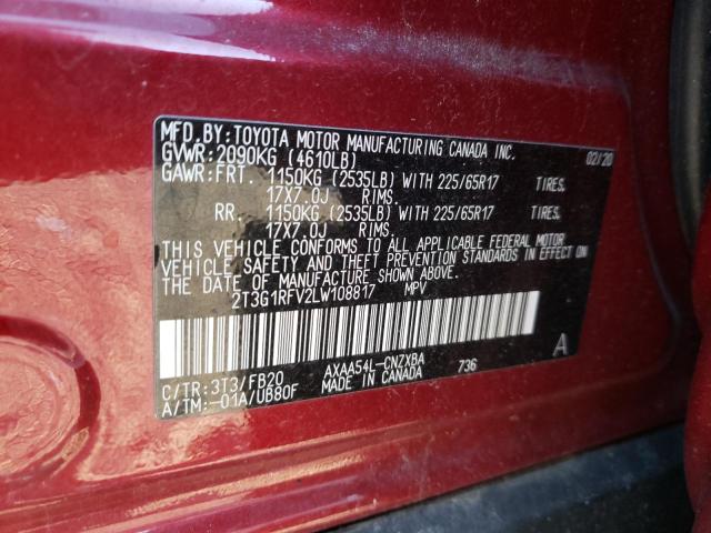 Photo 9 VIN: 2T3G1RFV2LW108817 - TOYOTA RAV4 LE 