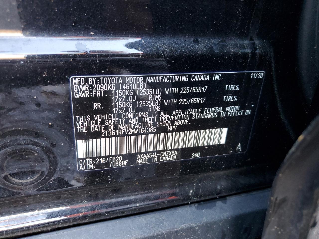 Photo 12 VIN: 2T3G1RFV2MW164385 - TOYOTA RAV 4 