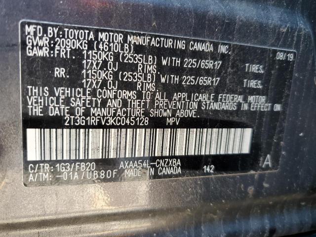 Photo 12 VIN: 2T3G1RFV3KC045128 - TOYOTA RAV4 