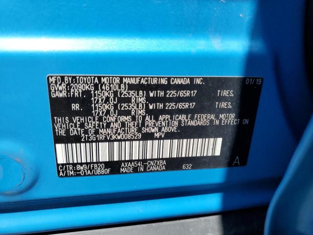 Photo 9 VIN: 2T3G1RFV3KW008529 - TOYOTA RAV4 LE 