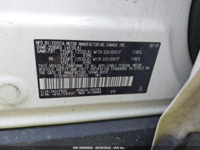 Photo 8 VIN: 2T3G1RFV3LC119925 - TOYOTA RAV4 